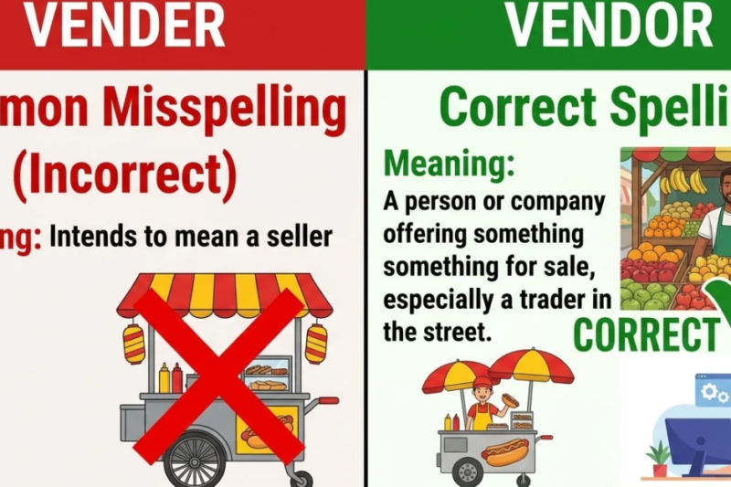 Vender or Vendor: Correct Spelling and Meaning